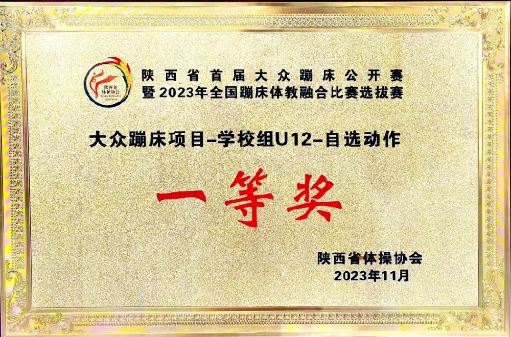 喜报 |  陕西师范大学附属小学省级蹦床比赛斩获一等奖
